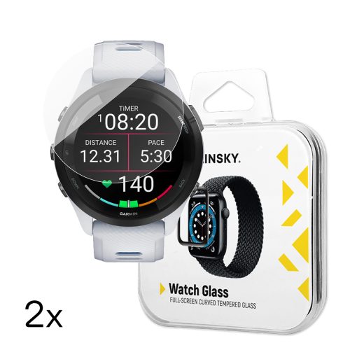Rūdīts stikls Garmin Forerunner 265S 46 mm Full Glue pulkstenim - 2 gab.