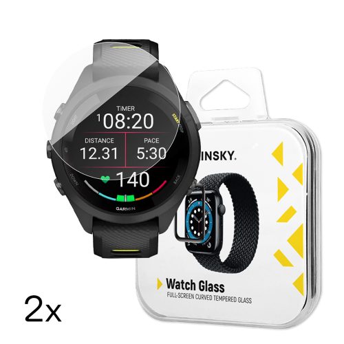 Rūdīts stikls Garmin Forerunner 265s 42 mm Full Glue pulkstenim - 2 gab.