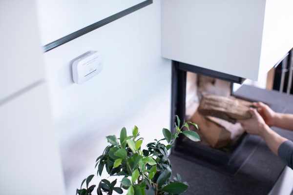 Oglekļa monoksīda detektors ar trauksmes signālu un LED gaismām - balts