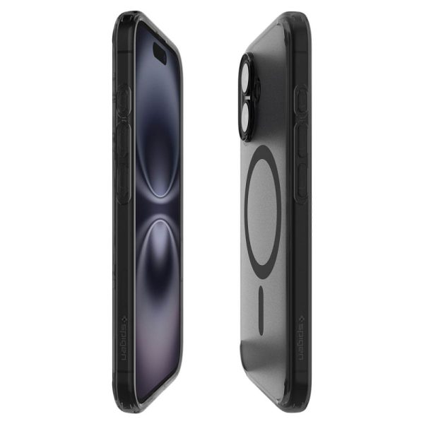 iPhone 16e Ultra Hybrid T MagSafe vāciņš — caurspīdīgs melns