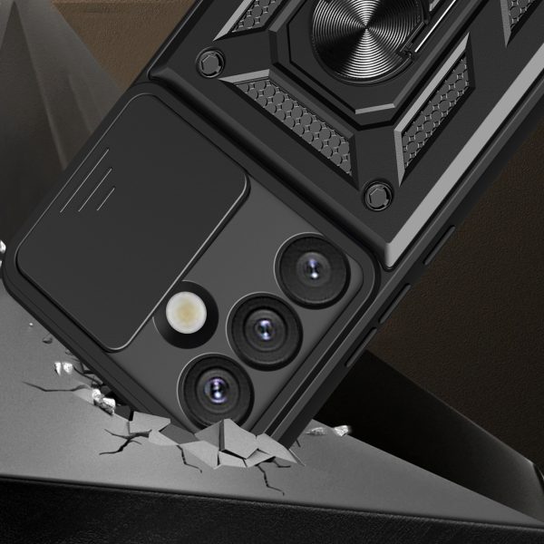 Hybrid Armor Camshield maciņš ar statīvu un kameras pārsegu OnePlus Nord 4 5G - melns