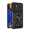 OnePlus 13 5G Hybrid Armor Camshield maciņš ar statīvu un kameras aizsargu - melns