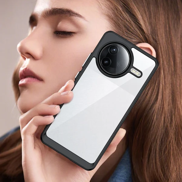 Xiaomi Poco F7 Ultra kosmosa maciņš ar gēla rāmi - melns
