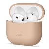 Aizsargājošs silikona maciņš Apple AirPods 4 austiņām - bēšs