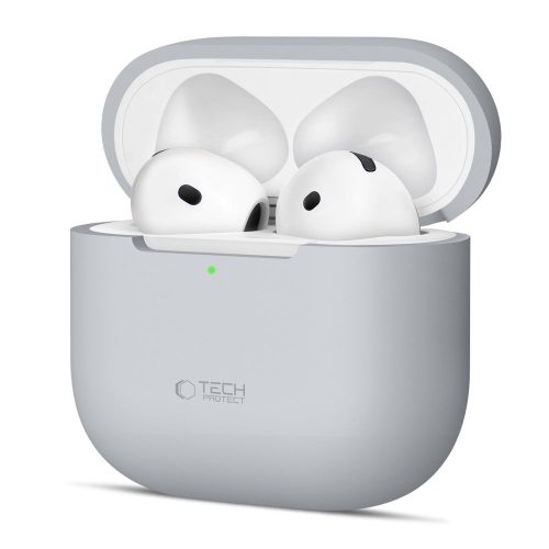 Aizsargājošs silikona maciņš Apple AirPods 4 austiņām - pelēks