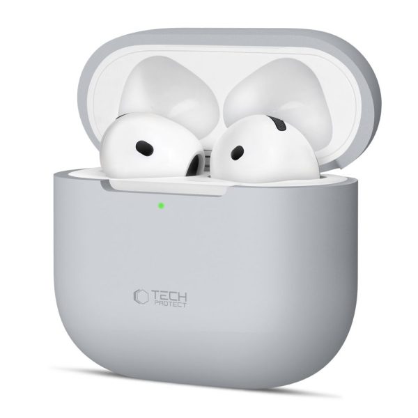 Aizsargājošs silikona maciņš Apple AirPods 4 austiņām - pelēks