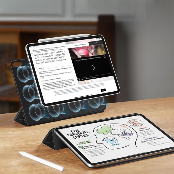 Aizsargvāciņš iPad 10.9'' 2022 / iPad 11'' 2025 Smartcase Magnetic - melns