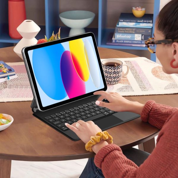 iPad 10.9'' 2022 / iPad 11'' 2025 Smartcase magnētiskais tastatūras maciņš - melns