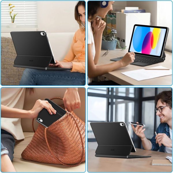 iPad 10.9'' 2022 / iPad 11'' 2025 Smartcase magnētiskais tastatūras maciņš - melns
