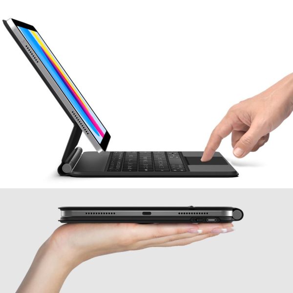 iPad 10.9'' 2022 / iPad 11'' 2025 Smartcase magnētiskais tastatūras maciņš - melns