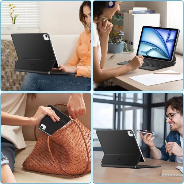 iPad Air 10.9'' 2020 / 2022 / iPad Air 11'' 2024 / 2025 Smartcase magnētiskais tastatūras maciņš - melns