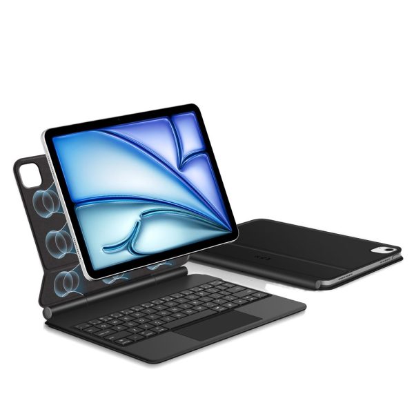 iPad Air 10.9'' 2020 / 2022 / iPad Air 11'' 2024 / 2025 Smartcase magnētiskais tastatūras maciņš - melns