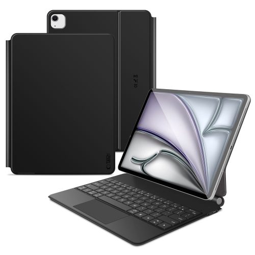 Vāciņš ar tastatūru iPad Pro 12.9'' 2020 / 2021 / 2022 / iPad Air 13'' 2024 / 2025 Smartcase Magnetic - melns
