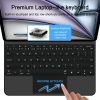 Vāciņš ar tastatūru iPad Pro 12.9'' 2020 / 2021 / 2022 / iPad Air 13'' 2024 / 2025 Smartcase Magnetic - melns