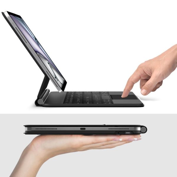 Vāciņš ar tastatūru iPad Pro 12.9'' 2020 / 2021 / 2022 / iPad Air 13'' 2024 / 2025 Smartcase Magnetic - melns