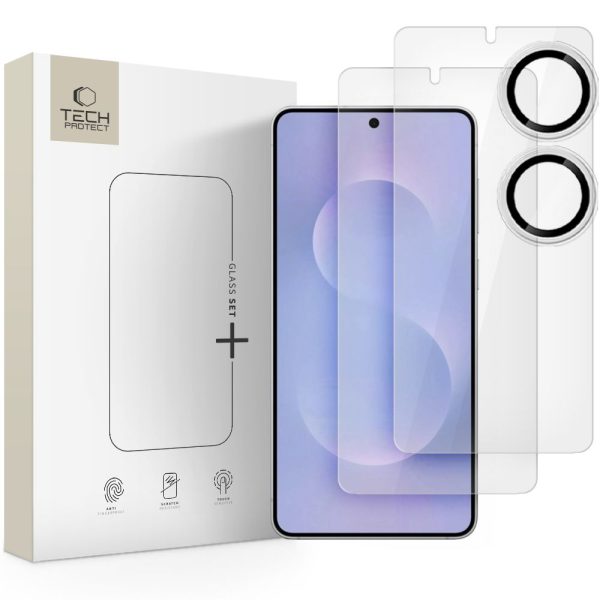 Rūdīts stikls Samsung Galaxy S25 Edge kameras ekrānam Glass Set+ - 3 gab.