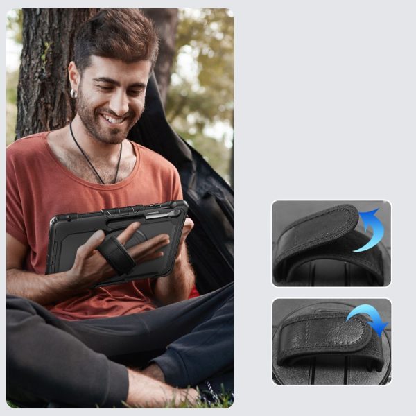 Samsung Galaxy Tab S10 FE+ Solid maciņš - melns