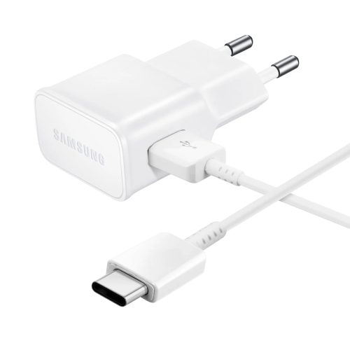Samsung USB-A 15W sienas lādētājs ar USB-A - USB-C kabeli - balts