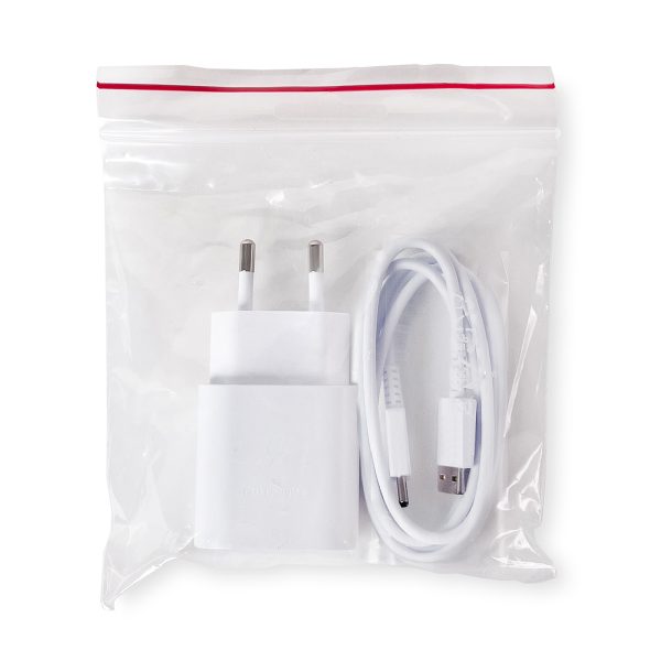 Samsung USB-A 15W sienas lādētājs ar USB-A - USB-C kabeli - balts