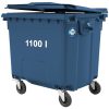 Konteiners sadzīves atkritumiem PZH EN 840-2 DIN 1100L - zils