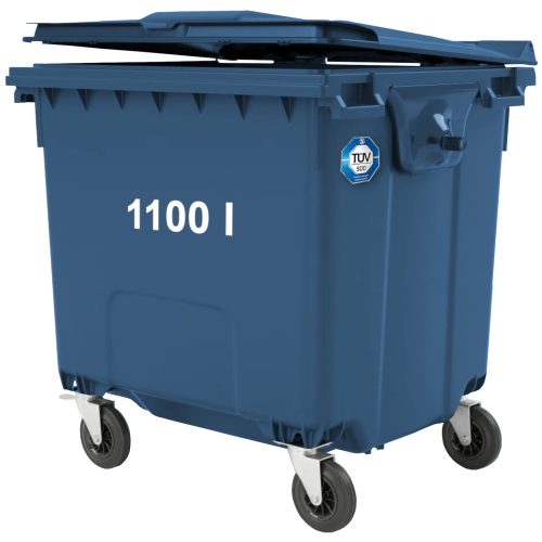 Konteiners sadzīves atkritumiem PZH EN 840-2 DIN 1100L - zils