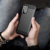 Elastīgs vāciņš Samsung Galaxy A72 4G oglekļa šķiedras korpusam - melns