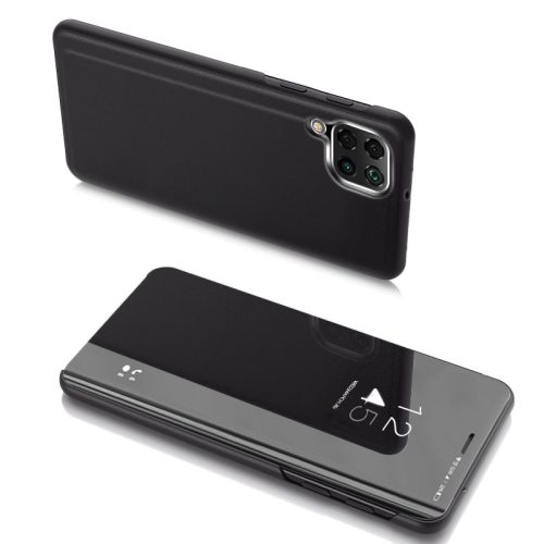 Samsung Galaxy A22 4G caurspīdīgs maciņš ar caurspīdīgu skārienjūtīgu ekrānu - melns