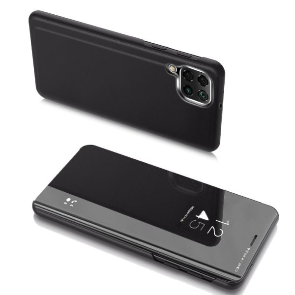 Samsung Galaxy A22 4G caurspīdīgs maciņš ar caurspīdīgu skārienjūtīgu ekrānu - melns