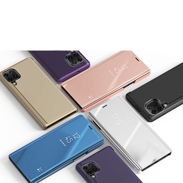 Samsung Galaxy A22 4G caurspīdīgs maciņš ar caurspīdīgu skārienjūtīgu ekrānu - melns