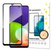Pilna pārklājuma rūdīts stikls ar rāmi Samsung Galaxy A22 4G, piemērots maciņam - melns