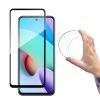 Rūdīta stikla plēve Xiaomi Redmi 10 ar pilna pārklājuma Flexi Nano rāmi - melna