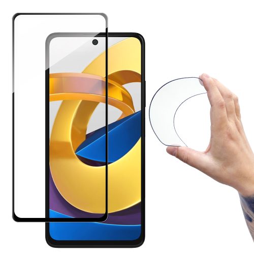 Elastīgs rūdīts stikls ar rāmi Xiaomi Redmi Note 11T 5G / Redmi Note 11S 5G / Poco M4 Pro 5G
