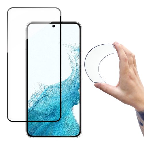 Rūdīta stikla plēve ar rāmi Samsung Galaxy S22+ Full Cover Flexi Nano