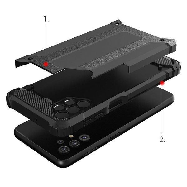Samsung Galaxy A73 Hybrid Armor maciņš - melns