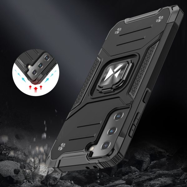 Ring Armor hibrīda maciņš ar magnētisku turētāju Samsung Galaxy S22+ - zils