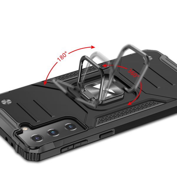 Ring Armor hibrīda maciņš ar magnētisku turētāju Samsung Galaxy S22+ - melns
