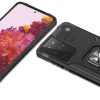 Bruņots hibrīda maciņš ar magnētisku turētāju Samsung Galaxy S22 Ultra Ring Armor - zils