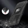 Bruņots hibrīda maciņš ar magnētisku turētāju Samsung Galaxy S22 Ultra Ring Armor - zils