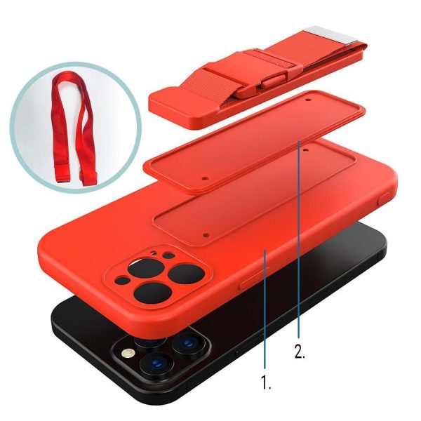 Silikona maciņš ar aukliņu Xiaomi Redmi Note 11 Pro Rope Case - melns