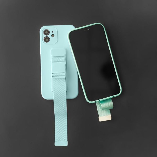 Silikona maciņš ar aukliņu Xiaomi Poco M4 Pro 5G virves maciņam - melns