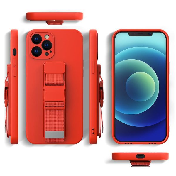 Silikona maciņš ar aukliņu Xiaomi Poco M4 Pro 5G virves maciņam - melns