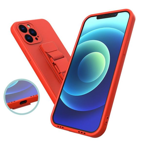 Silikona maciņš ar aukliņu Xiaomi Poco M4 Pro 5G virves maciņam - melns
