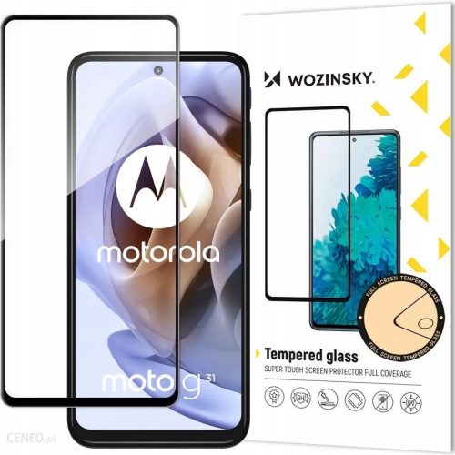 Moto G51 pilnībā līmējams rūdīta stikla ekrāna aizsargs ar rāmi, melns