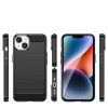 Elastīgs gēla aizmugurējais vāciņš iPhone 14 Plus Carbon korpusam - melns