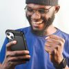 Elastīgs gēla aizmugurējais vāciņš iPhone 14 Plus Carbon korpusam - melns