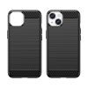 Elastīgs gēla aizmugurējais vāciņš iPhone 14 Plus Carbon korpusam - melns