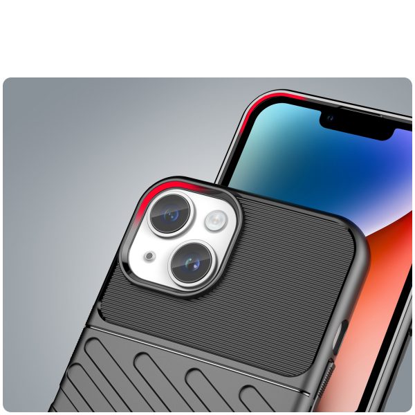 Bruņots iPhone 14 Plus Thunder Case vāciņš - melns