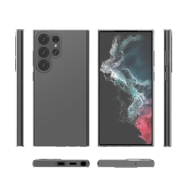 Plāns 0,5 mm vāciņš Samsung Galaxy S23 Ultra tālrunim - caurspīdīgs