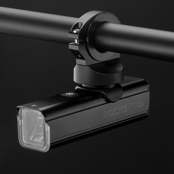1000 lm priekšējais velosipēda lukturis ar USB-C - USB-A kabeli - melns