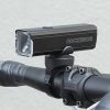 1000 lm priekšējais velosipēda lukturis ar USB-C - USB-A kabeli - melns